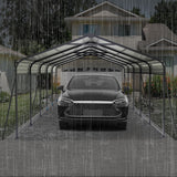 13' × 26.5' Heavy-Duty Metal Carport with Galvanized Steel Roof – Gray
