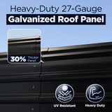 12' × 25' Heavy-Duty Metal Carport with Corrugated Steel Roof