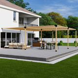 Zen DIY Attached Pergola Bracket Kit with Slatted Roof – Up to 24' × 24'