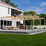 Zen DIY Attached Pergola Bracket Kit with Traditional Roof Rafters – Up to 24' × 24'