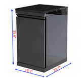 20" Black Stainless Steel Outdoor Kitchen Storage Cabinet with Lockable Door
