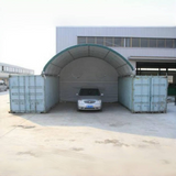 Gold Mountain 20' × 20' Dome Container Shelter with Closed PE Rear Panel