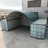 Gold Mountain 20' × 20' Dome Container Shelter with Closed PE Rear Panel