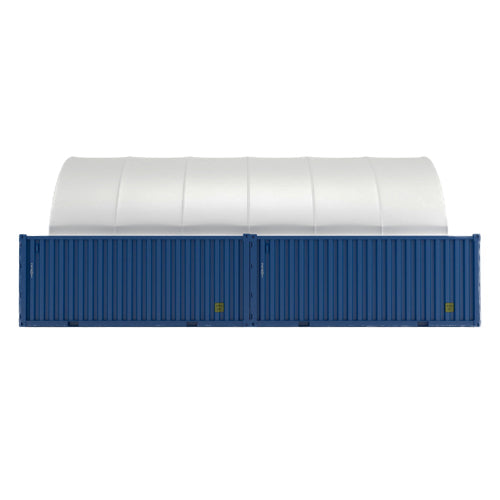 Gold Mountain 20' × 40' Dome Container Shelter with Closed PE Rear Panel