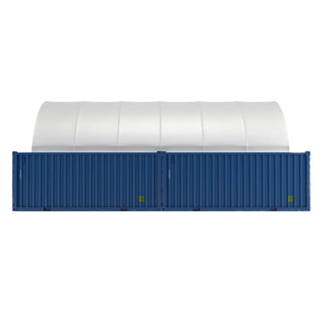 Gold Mountain 20' × 40' Dome Container Shelter with Closed PE Rear Panel