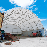 40' × 40' × 13' Container Shelter with Closed Rear Panel