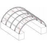 40' × 40' × 15' Double-Truss Shipping-Container Canopy Shelter