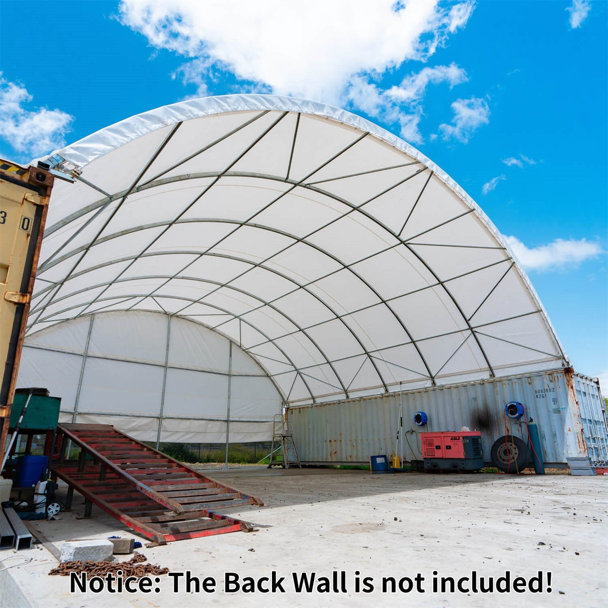 40' × 40' × 13' Shipping-Container Canopy Shelter