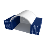 Gold Mountain 20' × 20' Dome Container Shelter with Closed PE Rear Panel