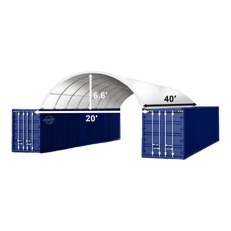 20' × 40' Shipping-Container Canopy Shelter