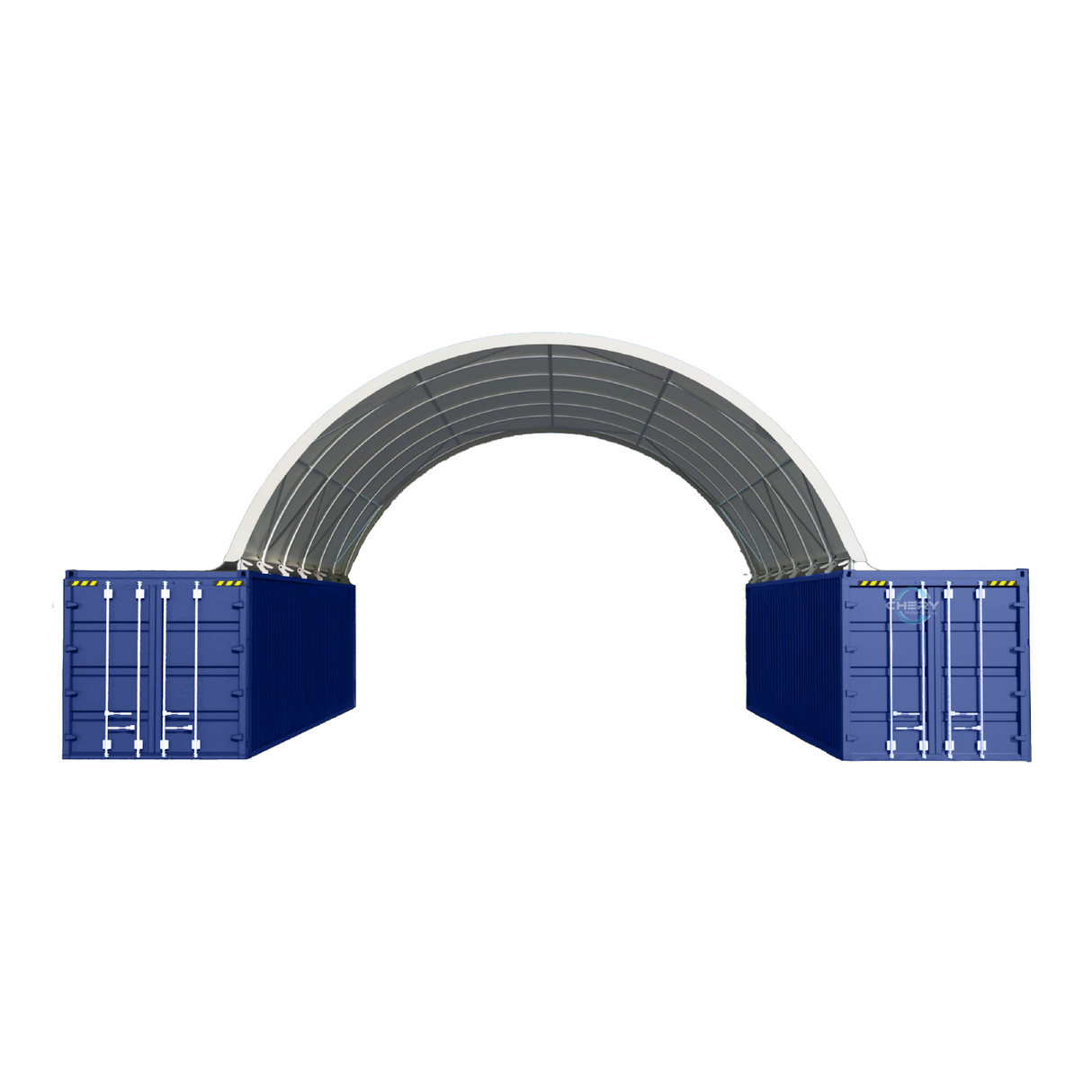 40' × 40' × 13' Shipping-Container Canopy Shelter