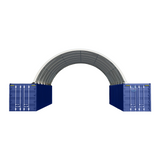 40' × 40' × 13' Shipping-Container Canopy Shelter
