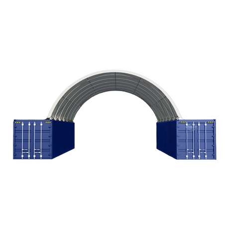 40' × 40' × 13' Shipping-Container Canopy Shelter