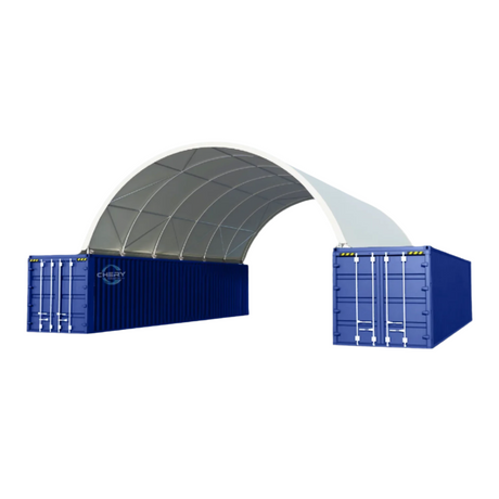 40' × 40' × 13' Shipping-Container Canopy Shelter