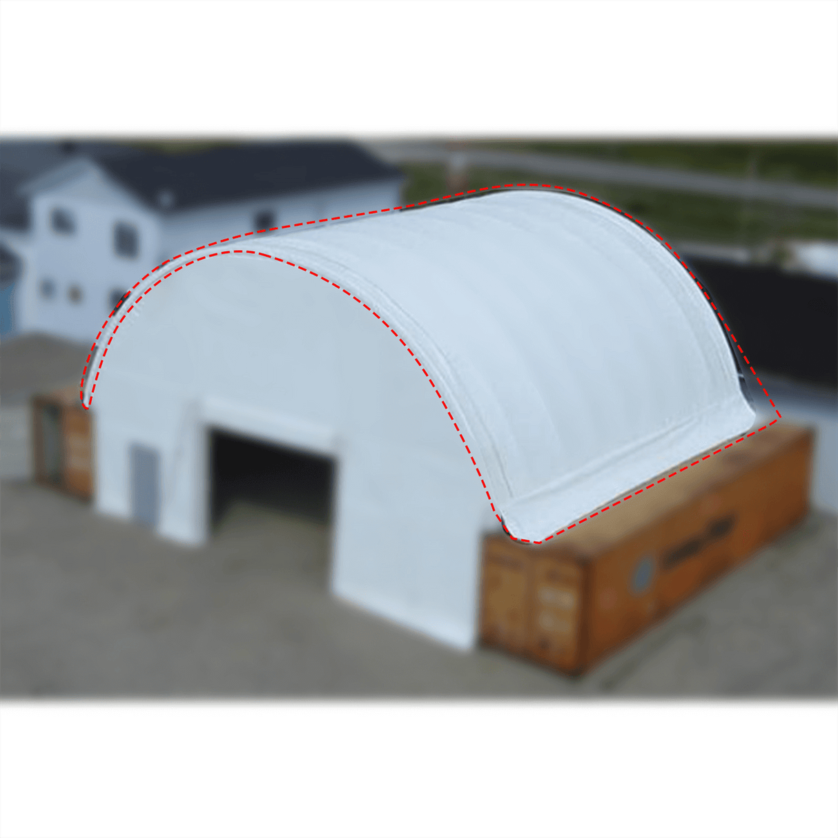 White 300 GSM PE Replacement Main Cover for 40' × 40' × 13' Container Shelter