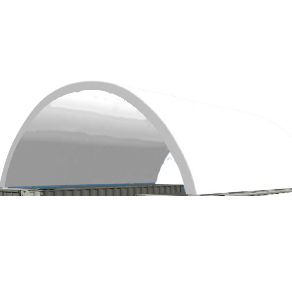 White 300 GSM PE Replacement Cover for 20'-Wide Container Shelters