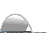 White 300 GSM PE Replacement Cover for 20'-Wide Container Shelters