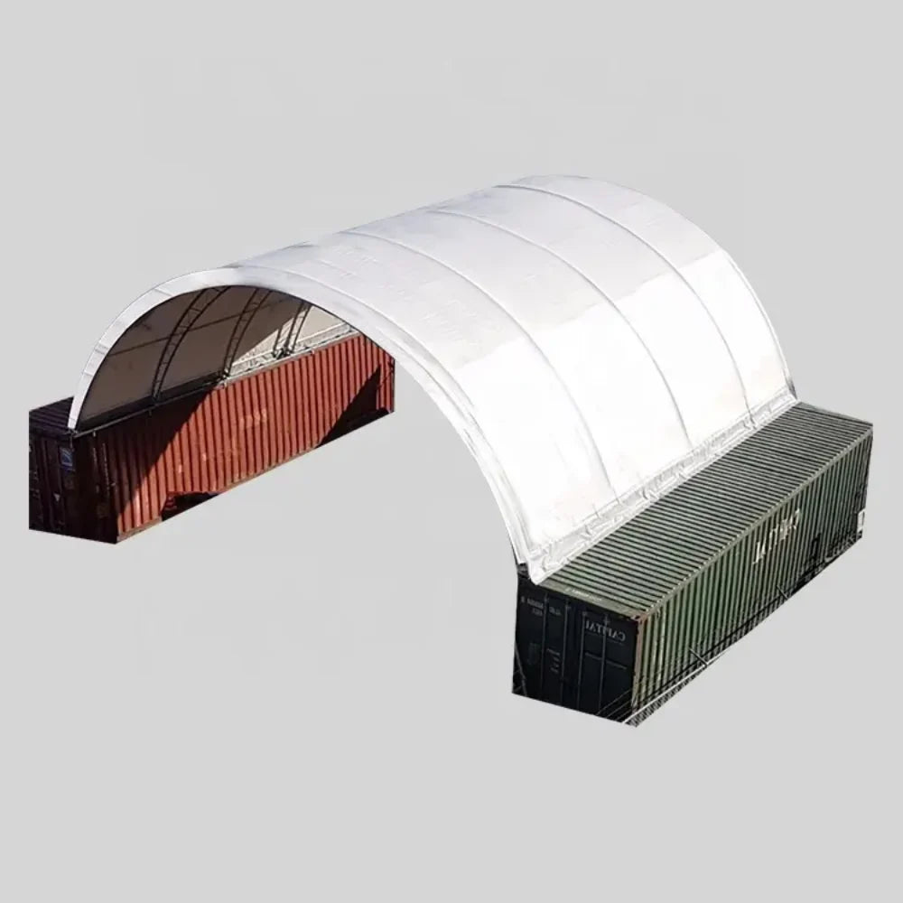 White 300 GSM PE Replacement Cover for 20'-Wide Container Shelters