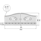 20' × 8' Steel Dual-Swing Driveway Gate with Deer Motif – Black