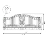 18' × 8' Heavy-Duty Steel Dual-Swing Driveway Gate