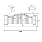 20' × 8' Powder-Coated Iron Dual-Swing Driveway Gate with Deer Motif