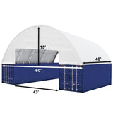 60' × 40' × 15' Double-Truss Container Canopy Shelter