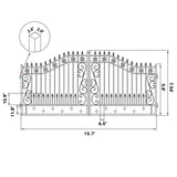16' × 8' Hot-Dip Galvanized-Steel Dual-Swing Driveway Gate with Star Pattern