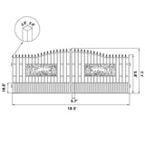 18.7' × 7.1' Powder-Coated Dual-Swing Driveway Gate with Deer Design