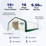 Gold Mountain 20' × 40' × 16' Double-Truss Storage Shelter with Dual Roll-Up Doors