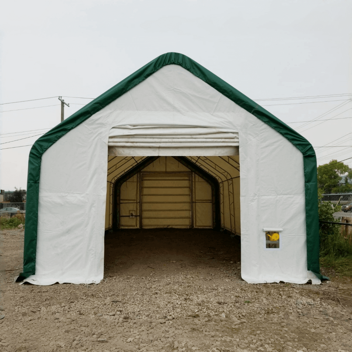 Gold Mountain 20' × 40' × 16' Double-Truss Storage Shelter with Dual Roll-Up Doors