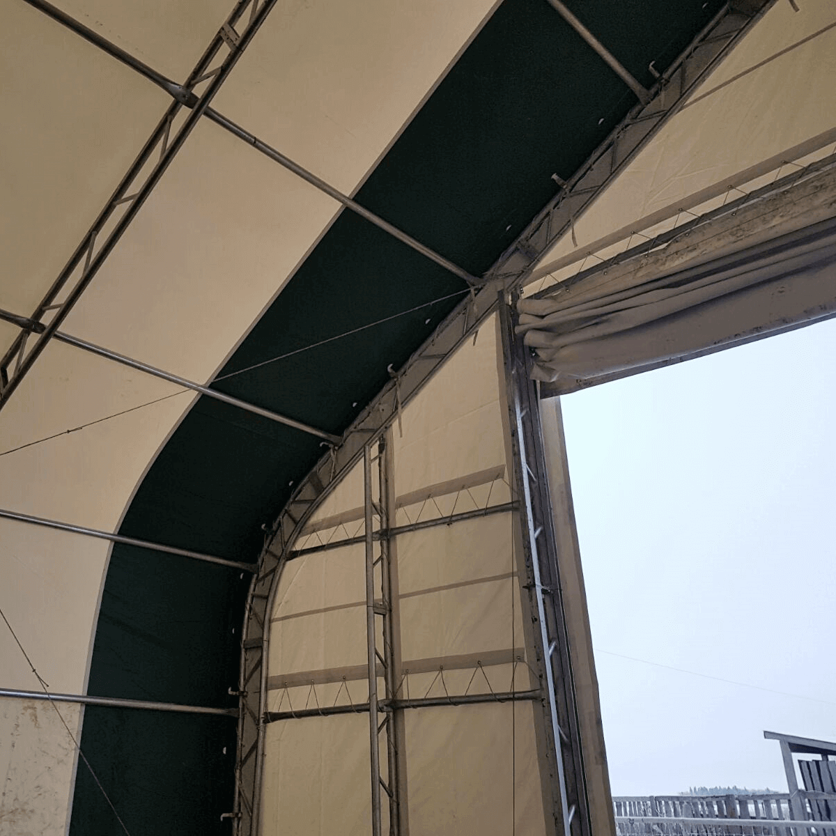 Gold Mountain 30' × 60' × 20' Double-Truss Storage Shelter with Dual Roll-Up Doors