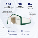 Gold Mountain 40' × 80' × 21' Double-Truss Storage Shelter with 8' Truss Spacing