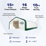 Gold Mountain 40' × 80' × 21' Double-Truss Storage Shelter with 10' Truss Spacing