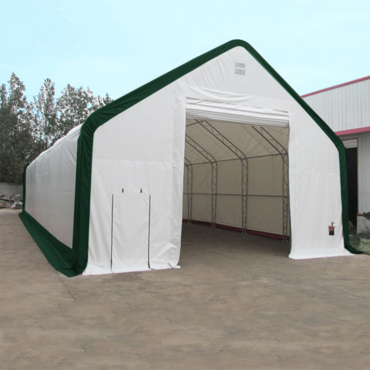 Gold Mountain 40' × 80' × 21' Double-Truss Storage Shelter with 8' Truss Spacing