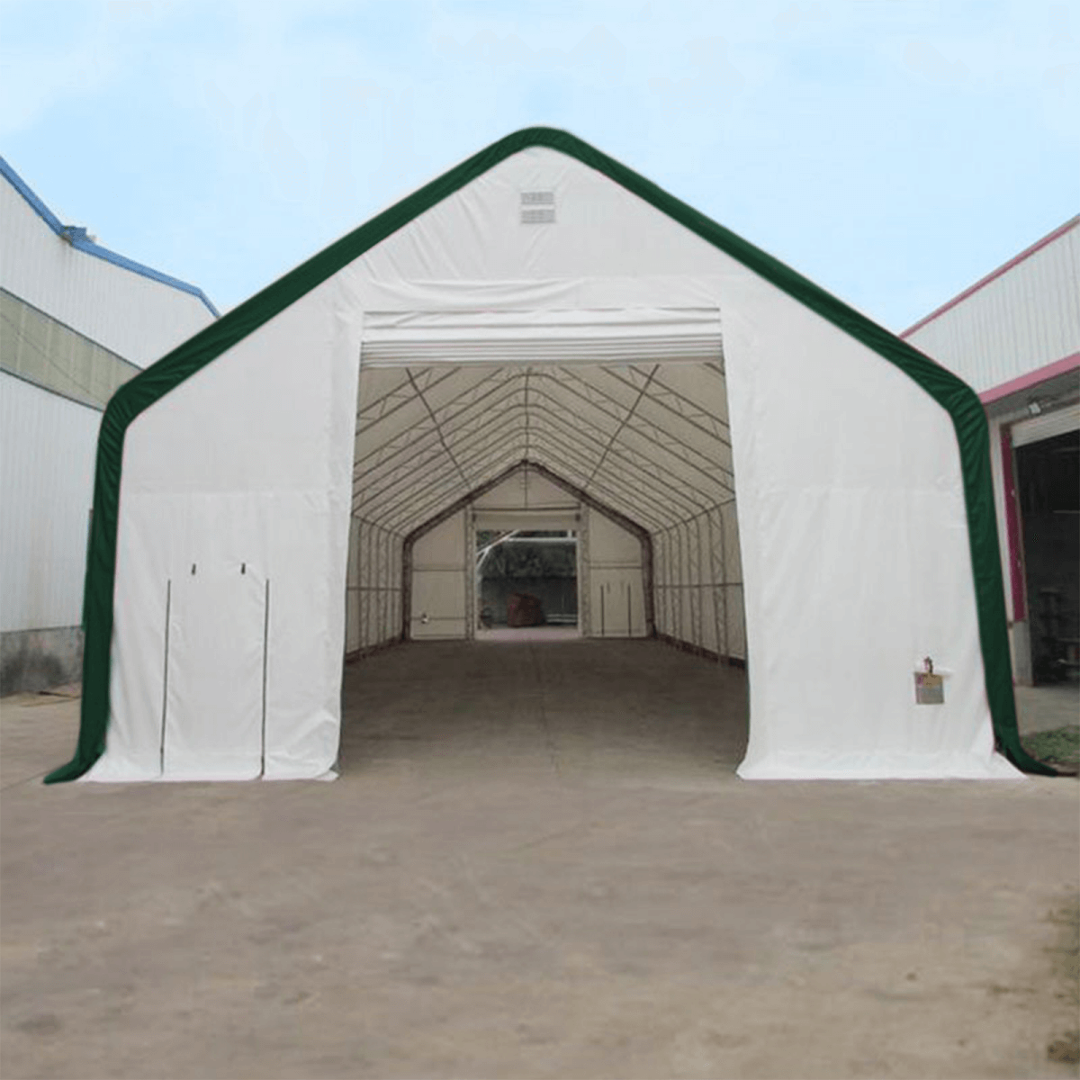 Gold Mountain 40' × 80' × 21' Double-Truss Storage Shelter with 8' Truss Spacing