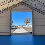 50' × 100' × 23' Double-Truss Storage Shelter