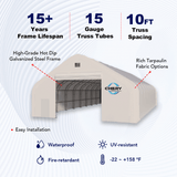 Gold Mountain 50' × 80' × 23' Double-Truss Storage Shelter with Dual Roll-Up Doors