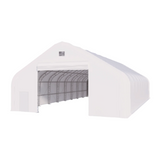Gold Mountain 50' × 80' × 23' Double-Truss Storage Shelter with Dual Roll-Up Doors