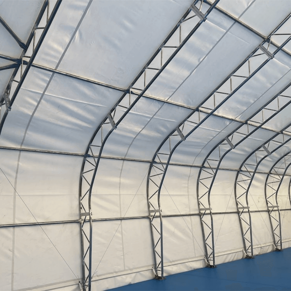 Gold Mountain 50' × 80' × 23' Double-Truss Storage Shelter with Dual Roll-Up Doors