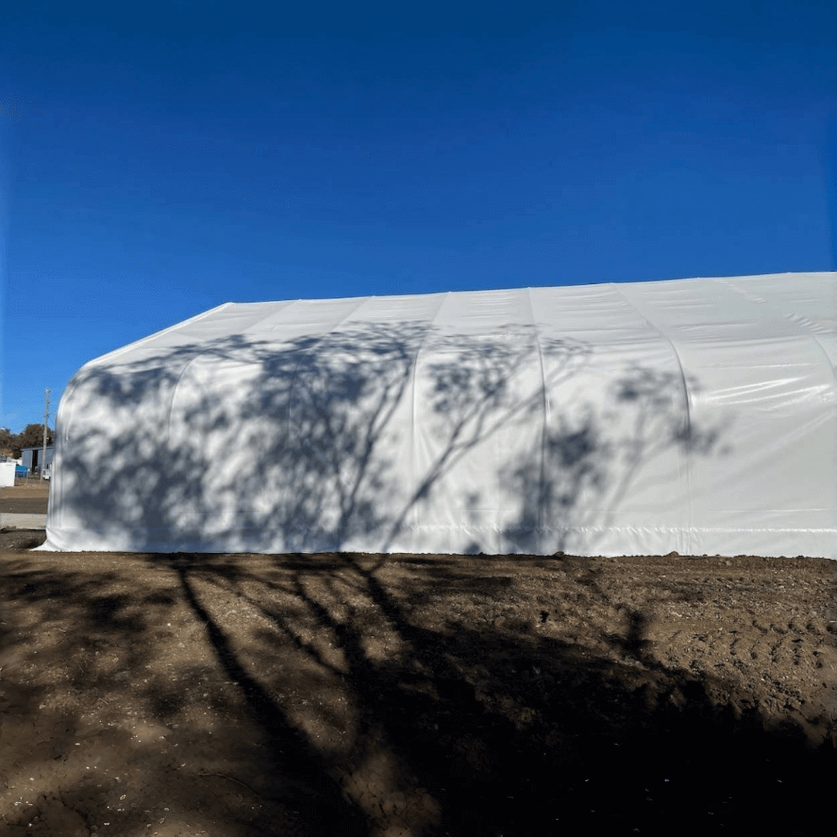 Gold Mountain 50' × 80' × 23' Double-Truss Storage Shelter with Dual Roll-Up Doors