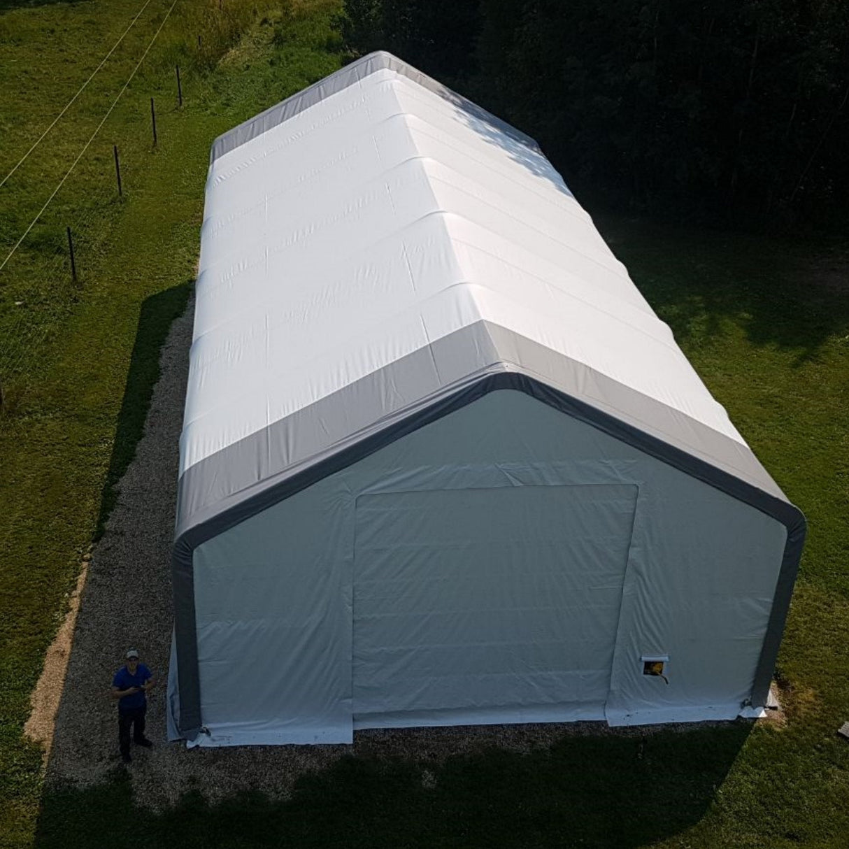 Gold Mountain 30' × 80' × 20' Double-Truss Storage Shelter with Dual Roll-Up Doors
