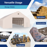50' × 100' × 23' Double-Truss Storage Shelter