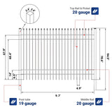 Greatbear 300 Linear Ft. Galvanized-Steel 4-Rail Fence Package – 30 Panels