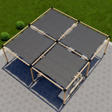 Zen DIY Freestanding Pergola Kit with Four Shade Canopies – Up to 24' × 24'