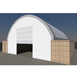 Front Wall with Winch-Operated Door for 40' × 40' × 13' Container Canopy Shelter