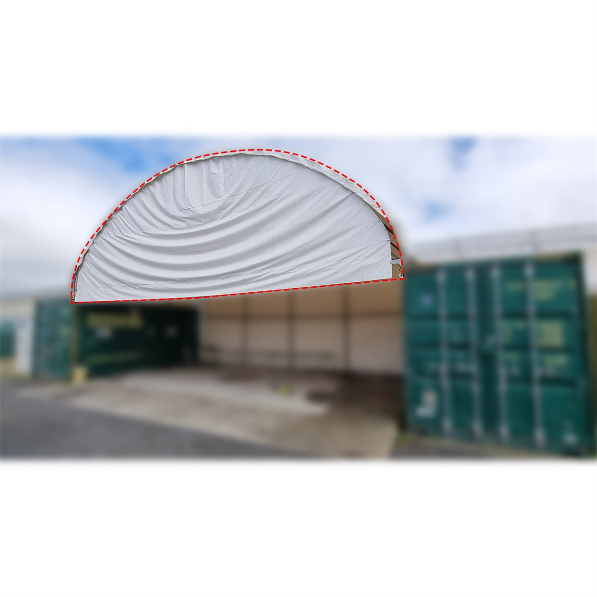 Front and Rear Half-Panel Set for 40' × 40' × 13' Container Canopy Shelter