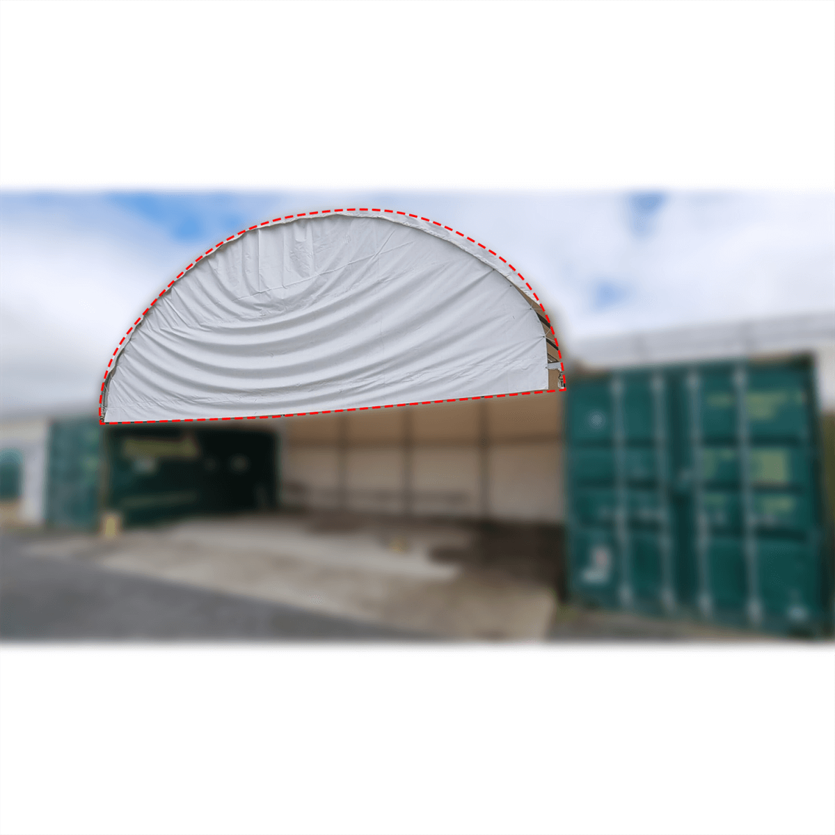 Half Front Panel for 40' × 40' × 13' Container Shelter