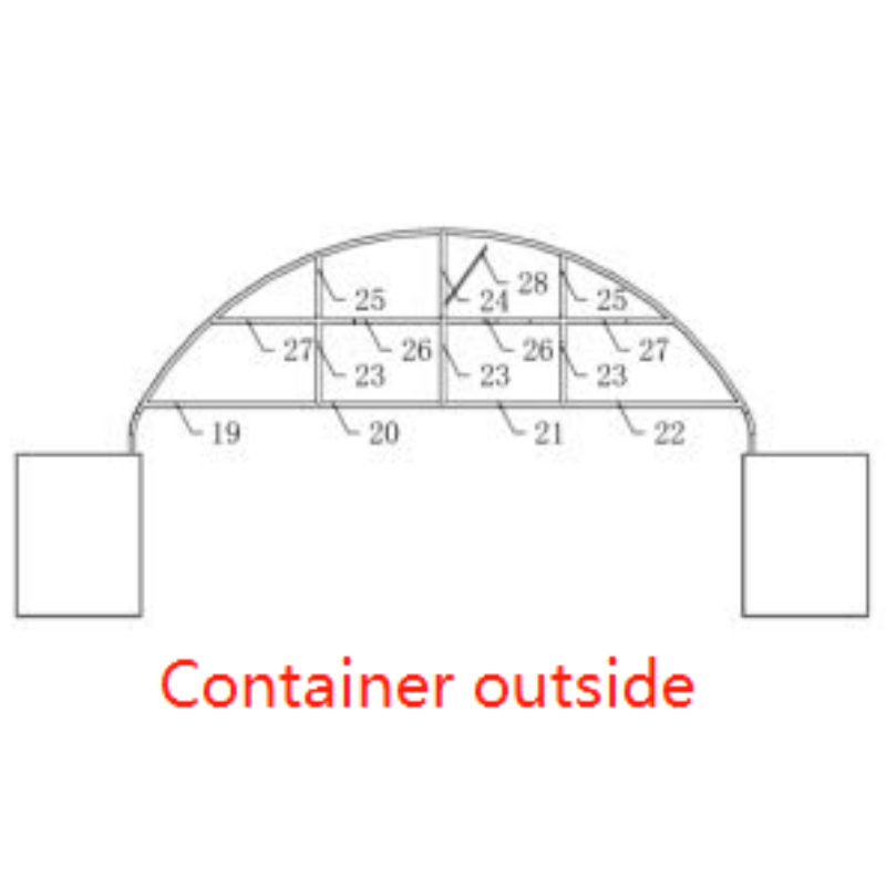 Half Front Panel for 40' × 40' × 13' Container Shelter