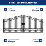 16' × 8' Minimalist Dual-Swing Metal Driveway Gate