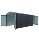 10' × 20' Plus Metal Garage Shed with Double Front Doors & Side Entry